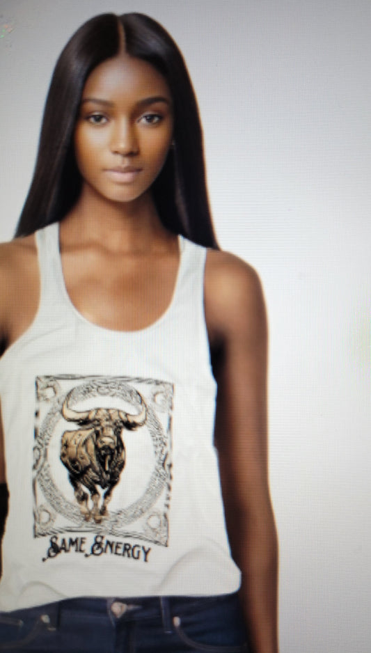 Same Energy  Bull Graphic Womens Tank
